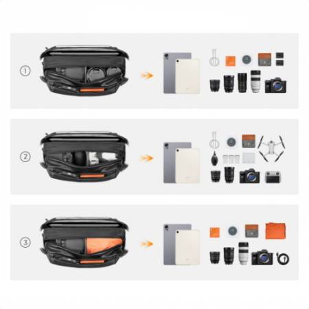 K&F Concept KF4525 Urban Wander Sling 12 l - torba fotograficzna typu sling - przykład użycia